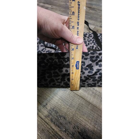 Pre-owned Cole Haan Leopard Print Travel Bag Blue Interior Bx40 - Picture 6 of 9